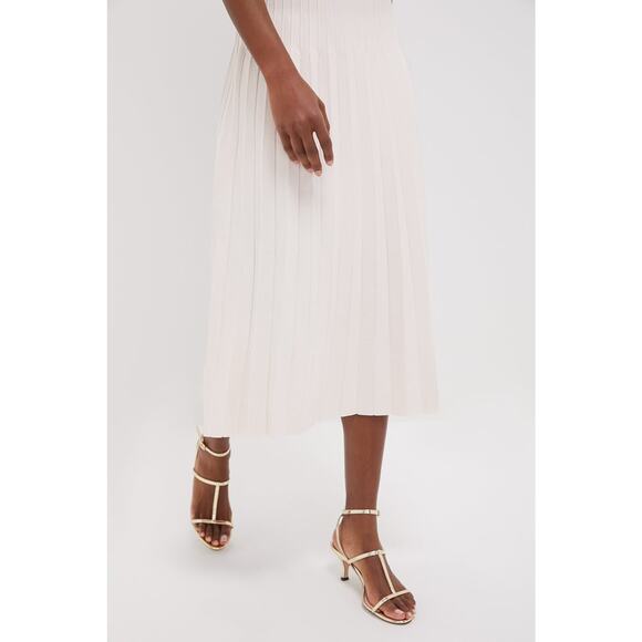 STAUD Ecru Ellison Cream Knit Maxi Dress NWT M Retail $295 Tuckernuck - Picture 6 of 7